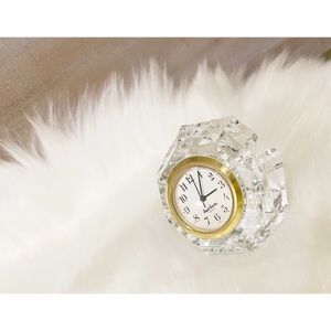 Vintage Lead Crystal Clock